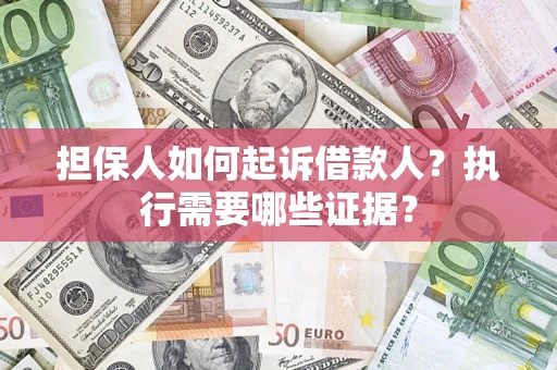 武汉担保人如何起诉借款人？执行需要哪些证据？