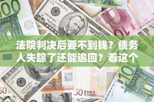 武汉法院判决后要不到钱？债务人失踪了还能追回？看这个方法！