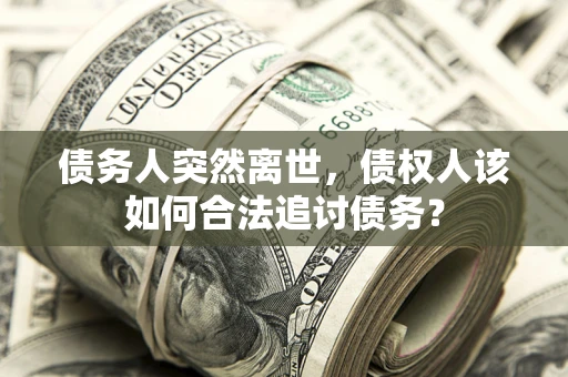 武汉债务人突然离世，债权人该如何合法追讨债务？