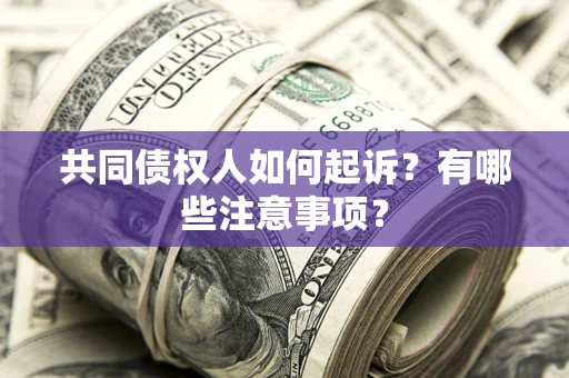 武汉共同债权人如何起诉？有哪些注意事项？